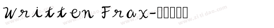 Written Frax字体转换